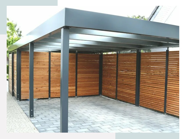 Навесы для парковки в лесном