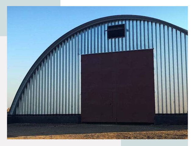 Бескаркасные ангары в лесном