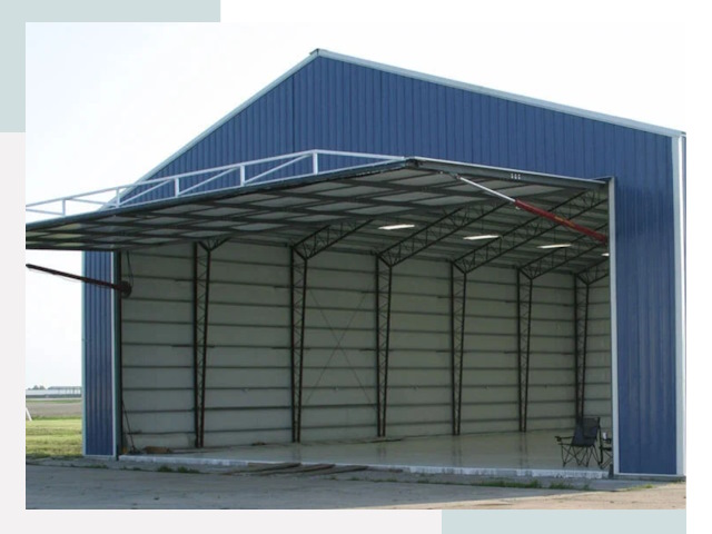 Прямо стенные ангары в лесном