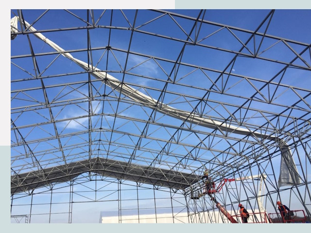 Шатровые ангары от 624 руб. в лесном и Свердловской области