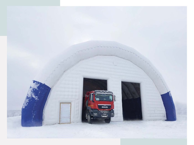 Мобильные ангары в лесном