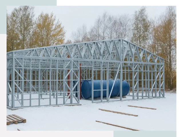 Металлические ангары в лесном