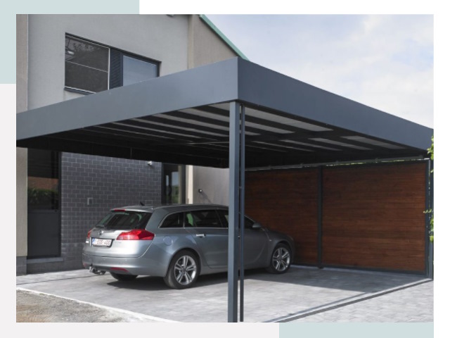 Металлические навесы в лесном