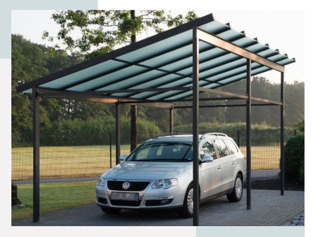 Навесы для автомобилей в лесном