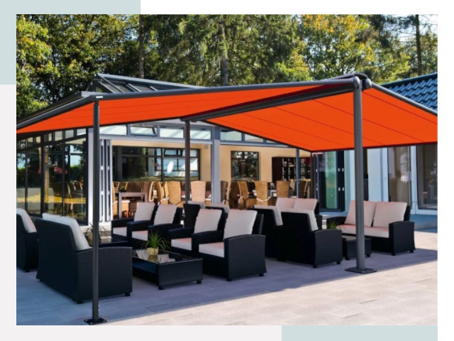 Навесы для кафе и ресторанов в лесном