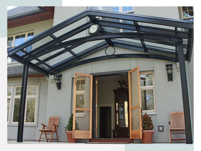 Козырьки металлические в лесном