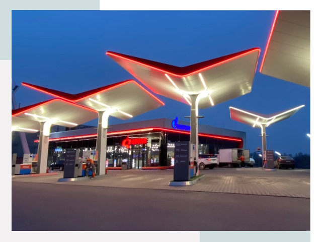 Навесы для АЗС в лесном