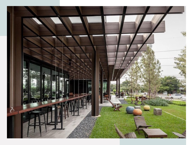 Летние веранды для кафе в лесном