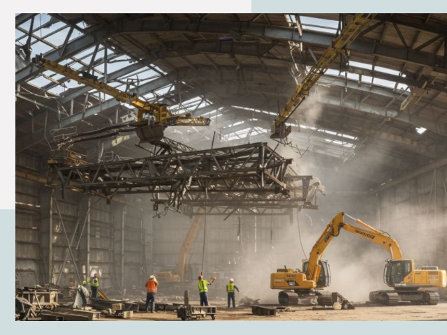 Демонтаж ангаров в лесном от 624 руб. за м²