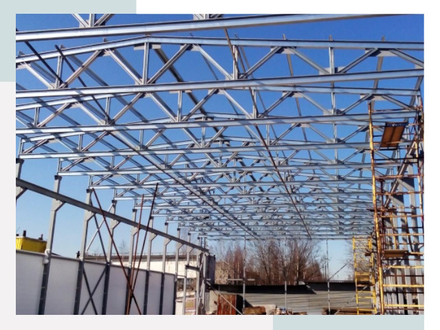 Металлокаркасы для складов в лесном